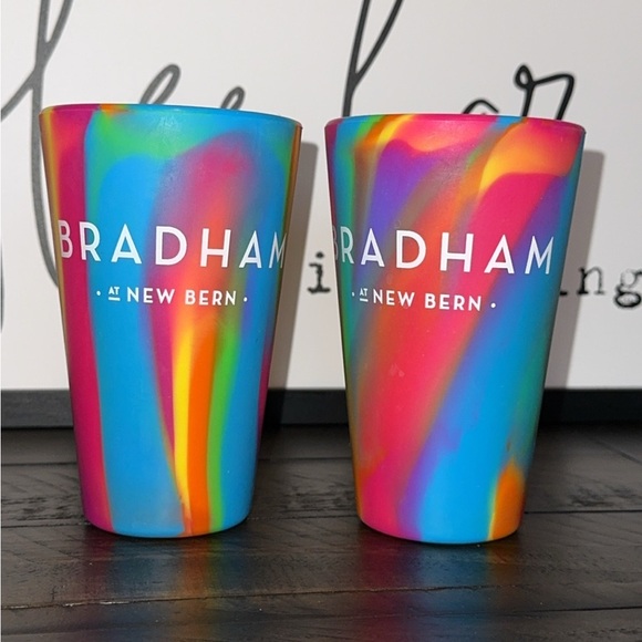 SILIPINT Set of 2 Colorful Tie Dye Silicone 16oz Cups/Glasses - Picture 9 of 9